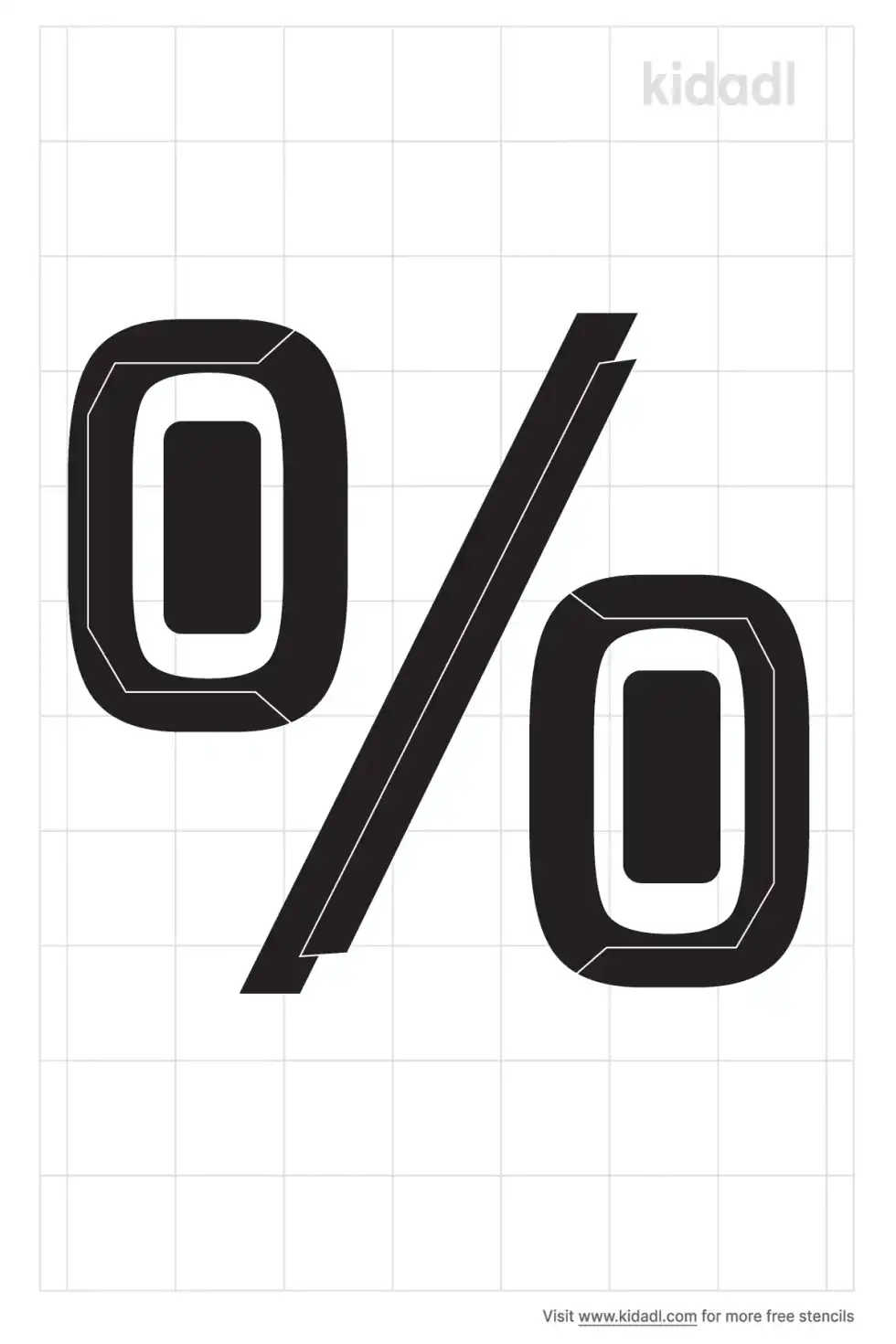 Percent Sign Stencil