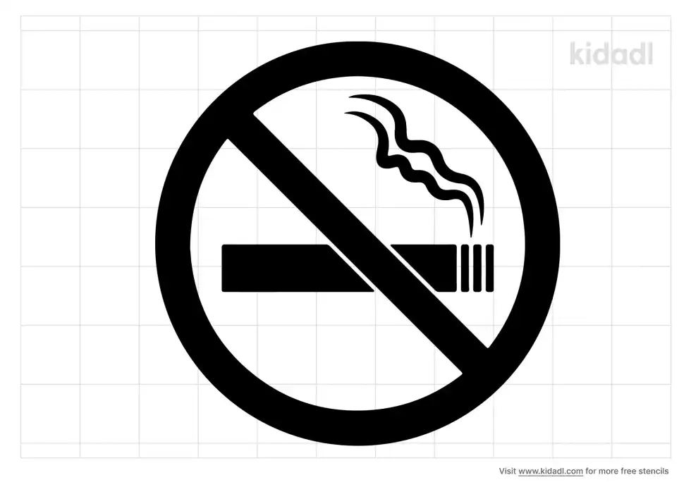 No Smoking Stencil