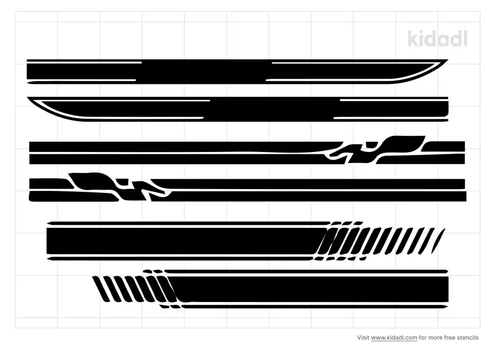 Racing Stripe Stencil