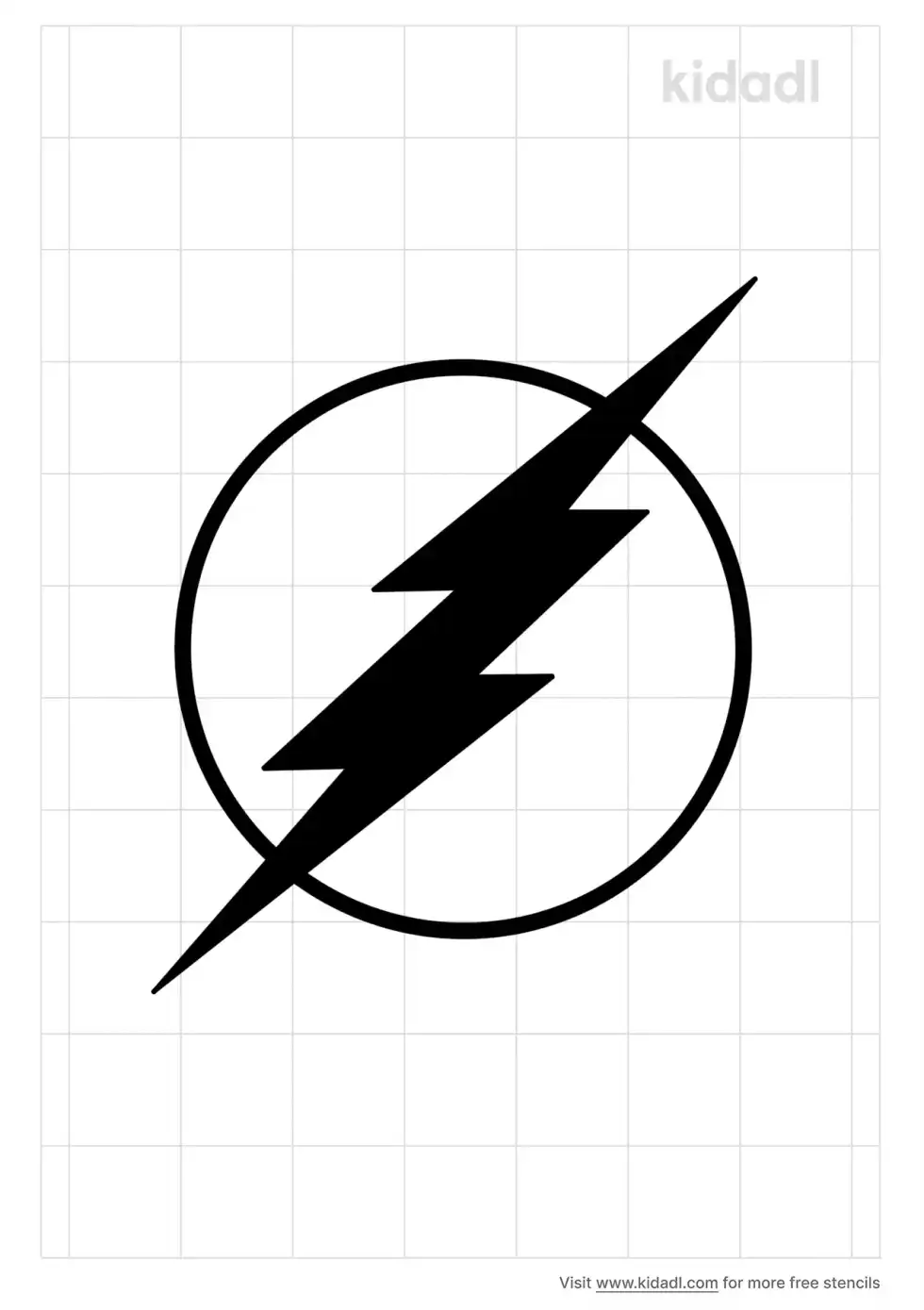Flash Bolt Stencil