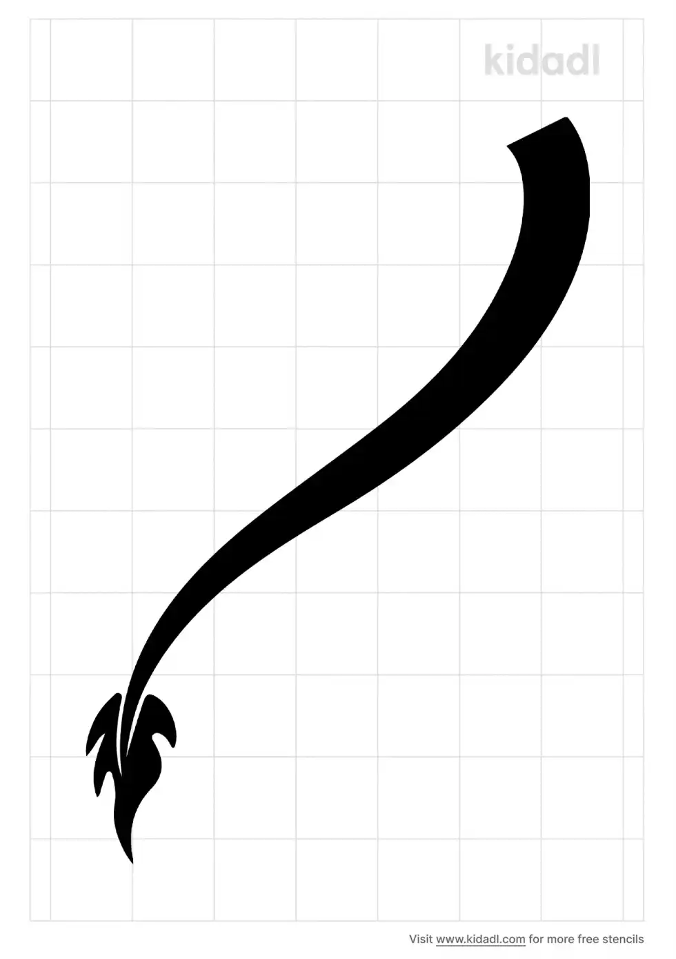 Dragon Tail Stencil