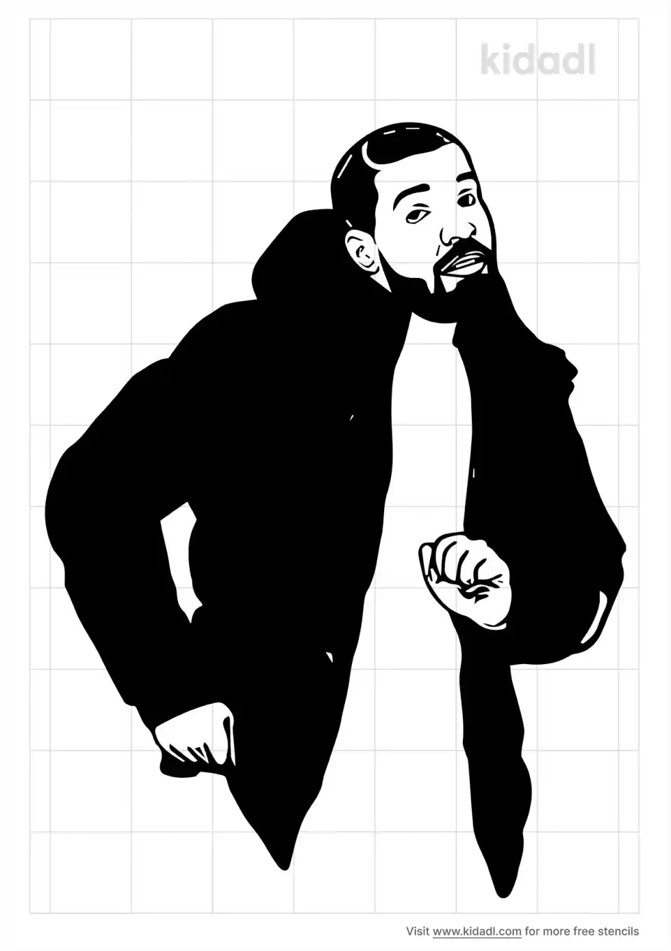 Drake Dancing Stencil