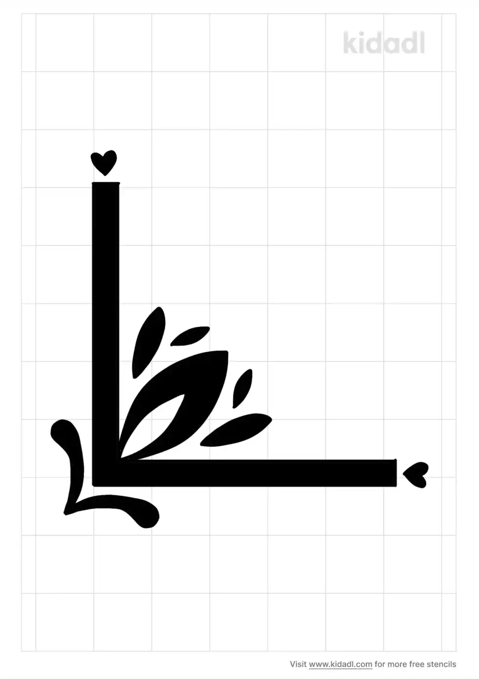 Geometric Corner Designs Stencil