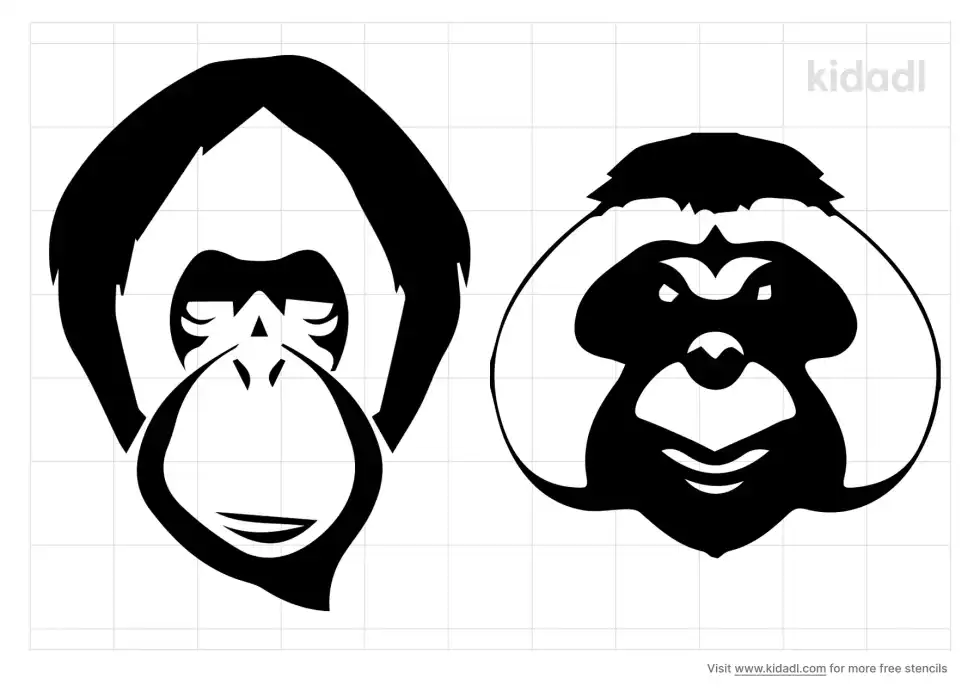 Orangutan Stencil