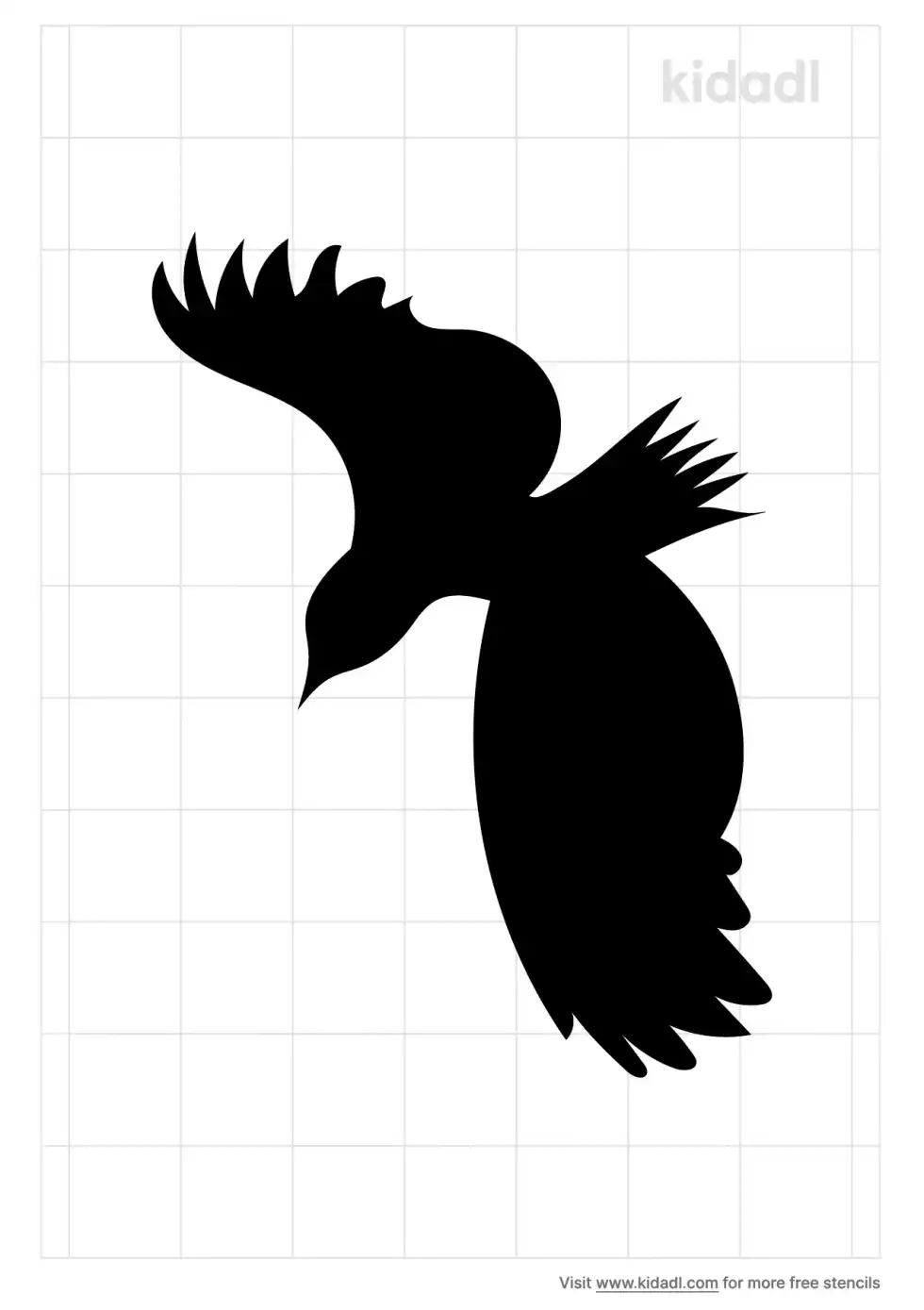 Flying Crow Stencil