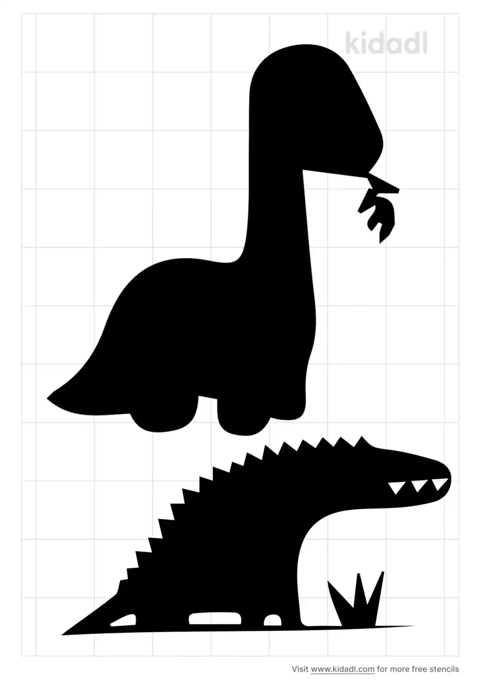 Funny Dinosaur Stencil