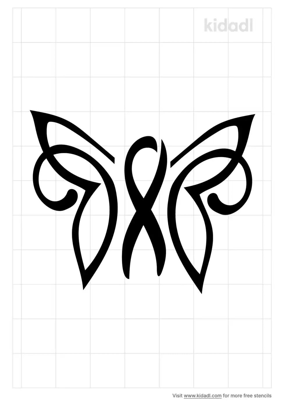 Breast Cancer Ribbon Stencil