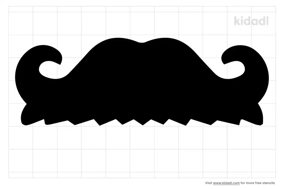 Funny Mustache Stencil