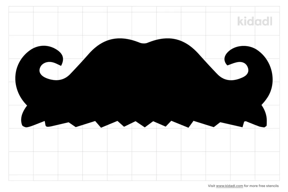 Funny Mustache Stencil