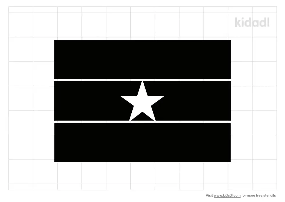 Ghana Flag Stencil