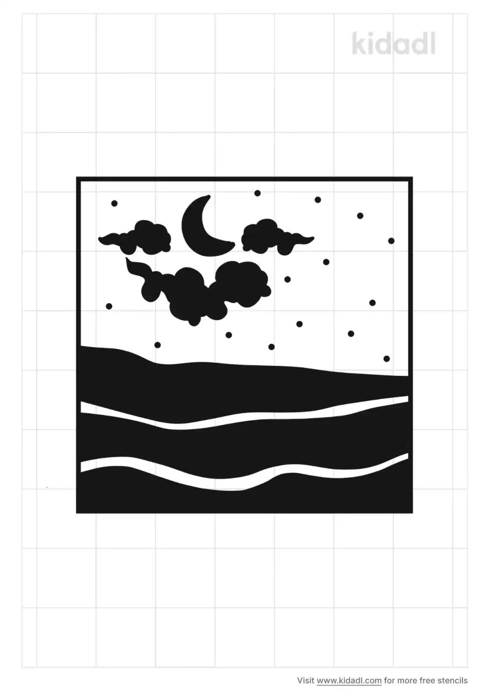 Starry Night Stencil