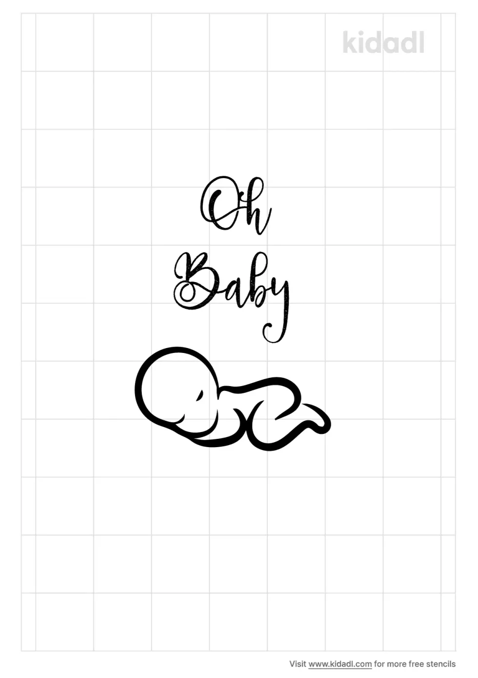 Oh Baby Stencil