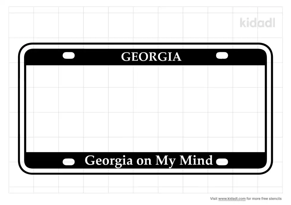 Georgia License Plate Stencil