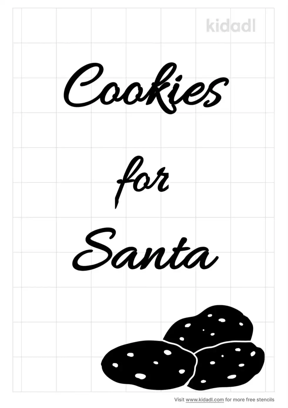 Cookies For Santa Stencil