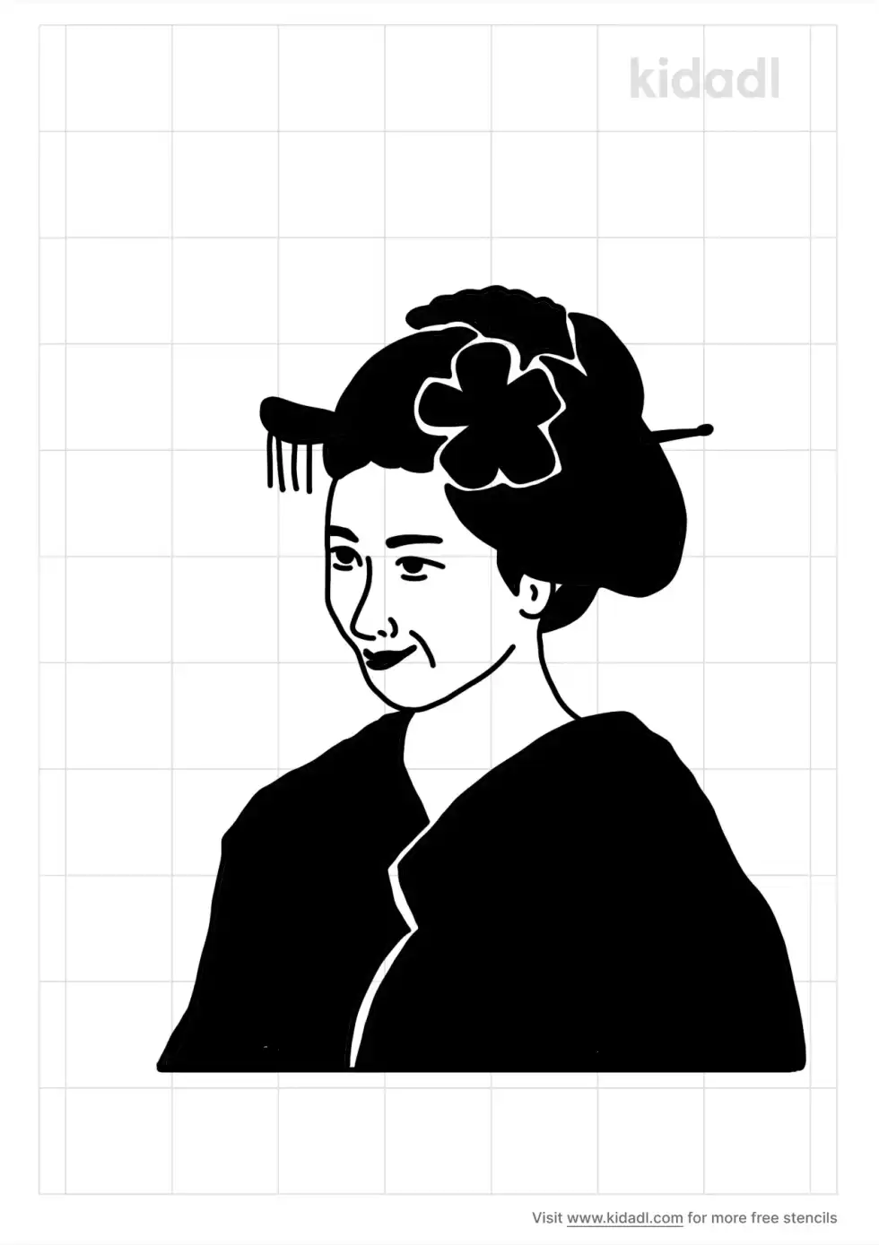 Geisha Stencil