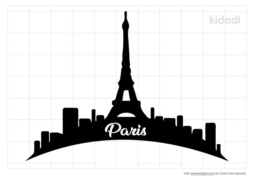 Paris Skyline Stencil