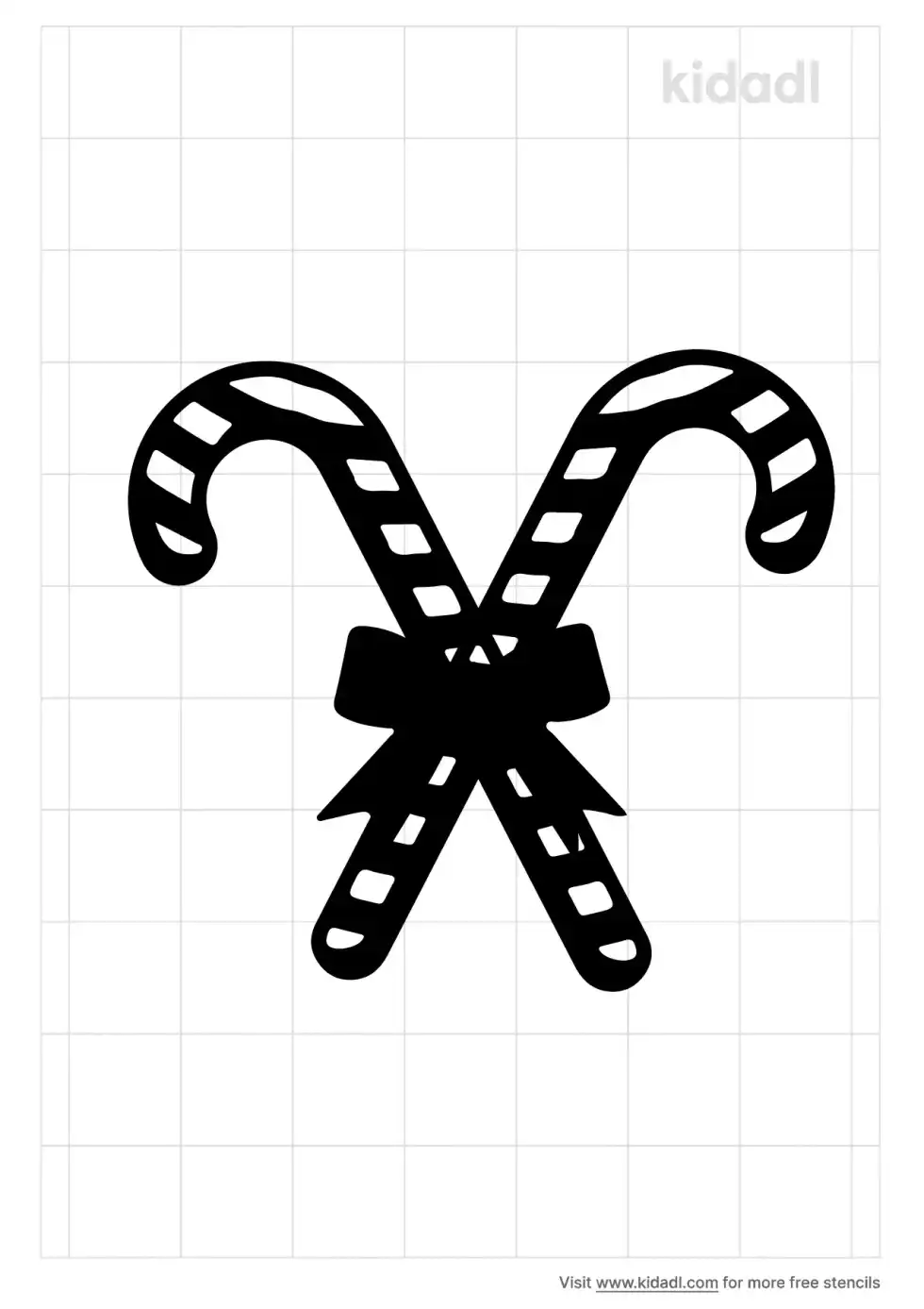 Double Candy Cane Stencil