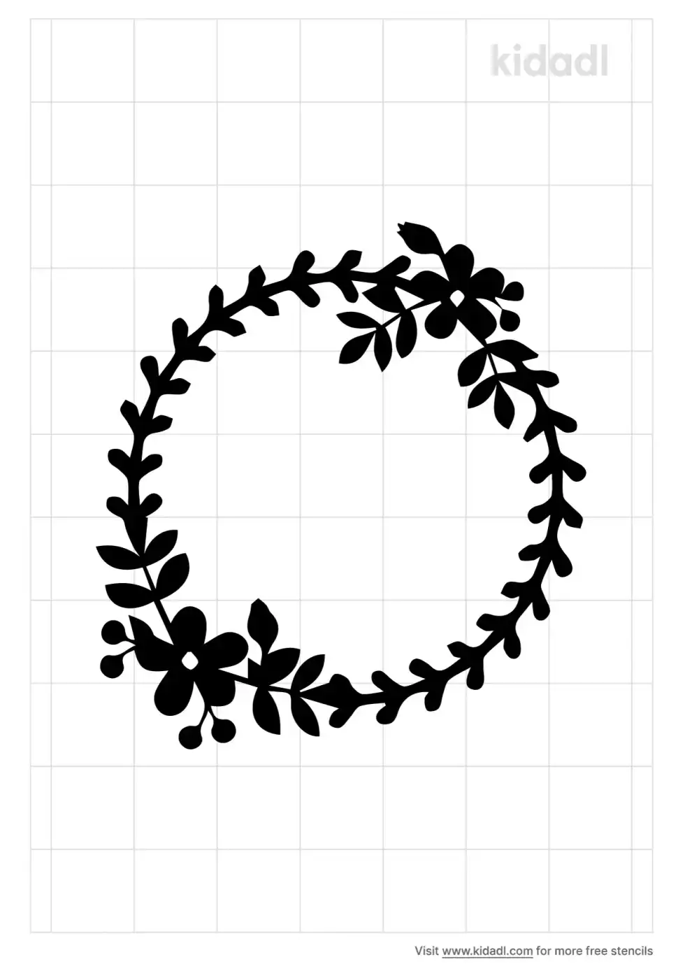 Flower Wreath Stencil