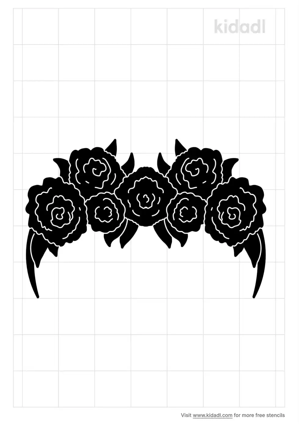 Floral Crown Stencil