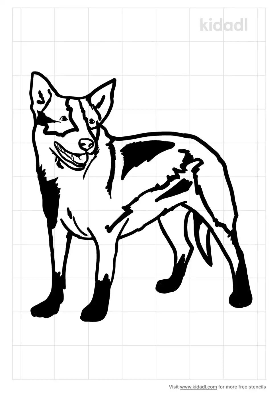 Dog Heeler Stencil