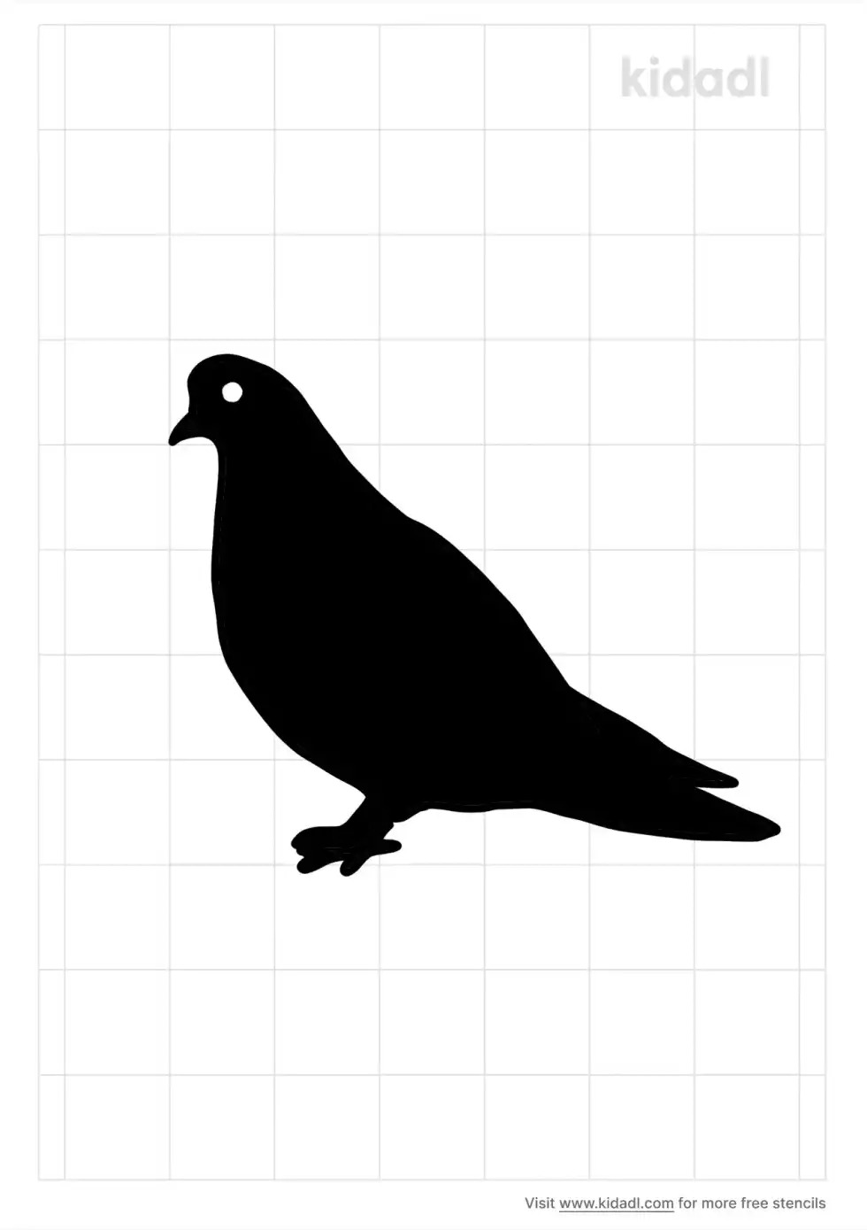 Dove Sitting Stencil