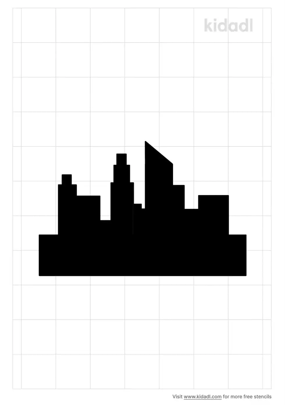 Downtown City Stencil