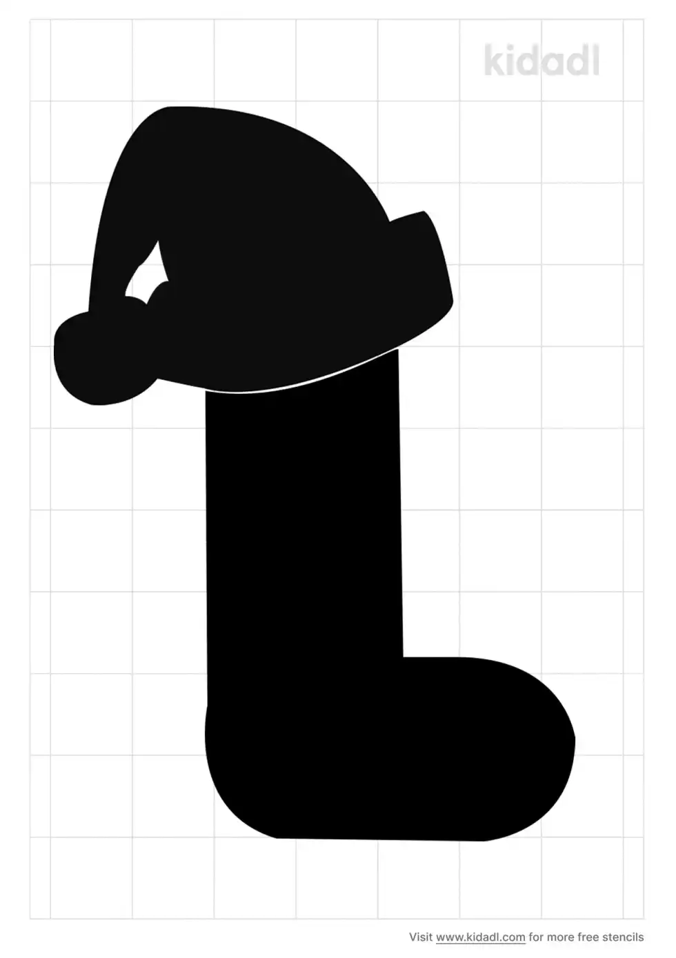 Christmas Letter L Stencil