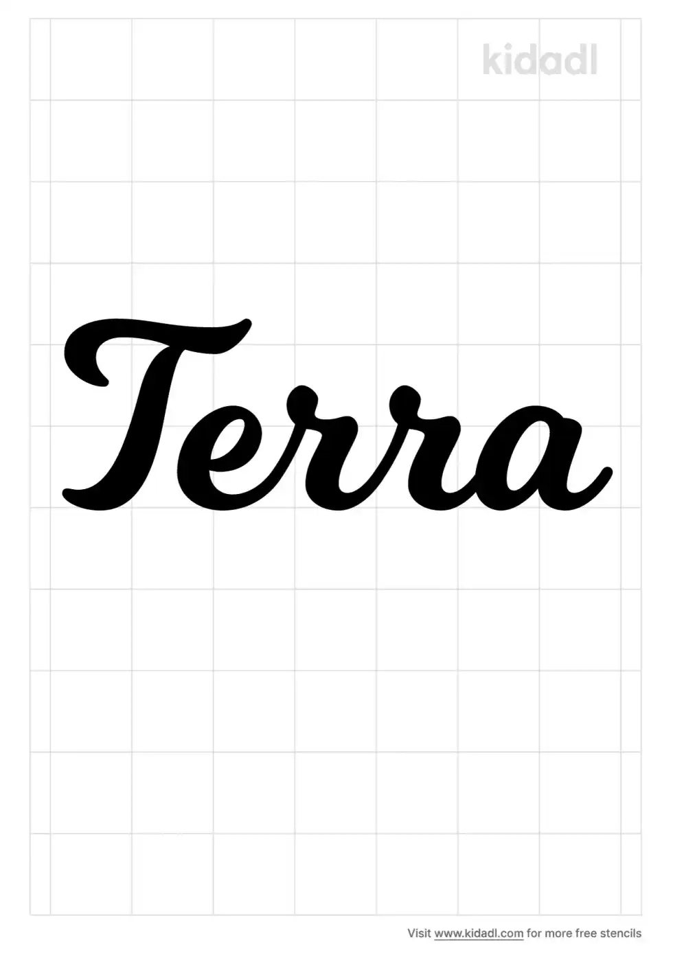 Terra Name Stencil