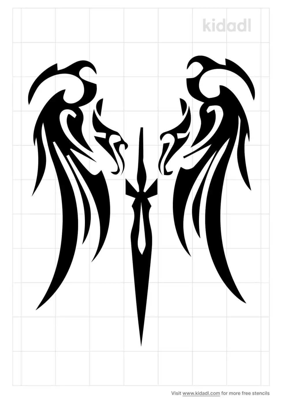Dragon Guarding Stencil