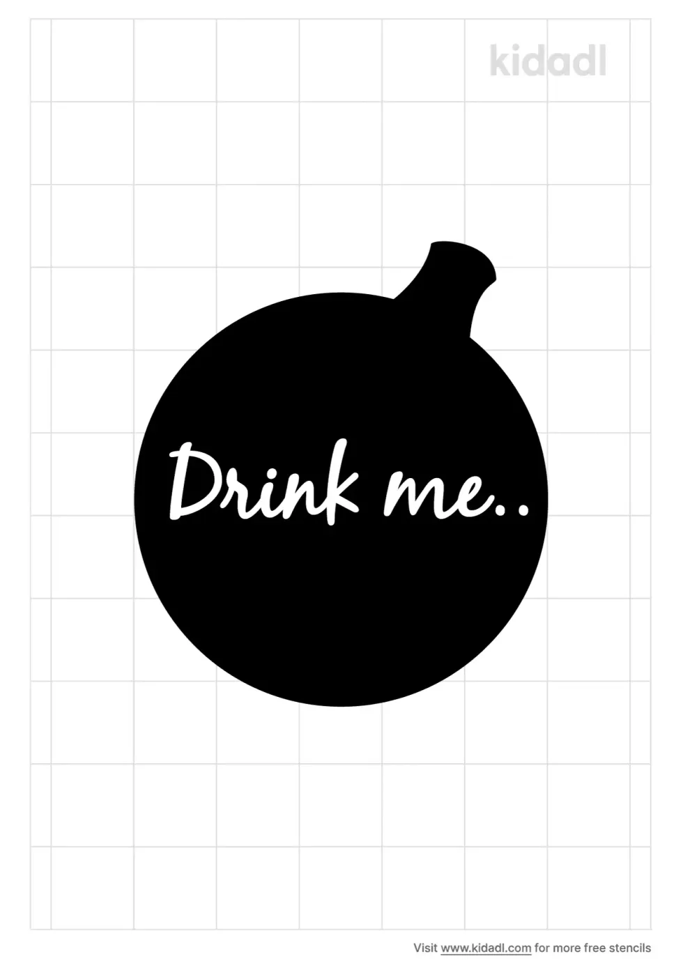 Drink Me Stencil