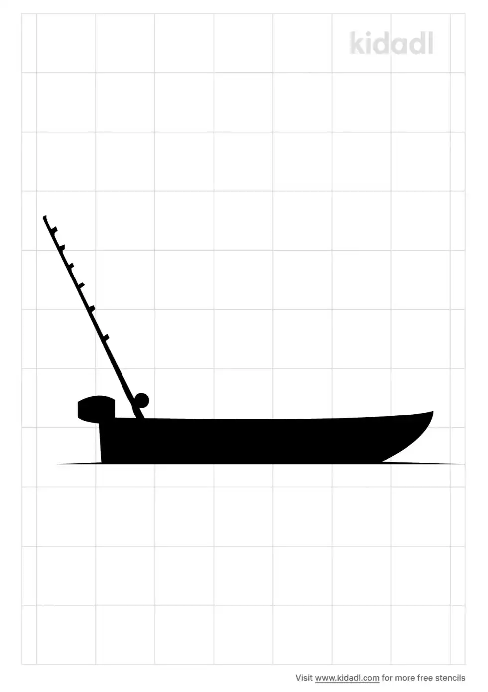 Fishing Boat Stencil