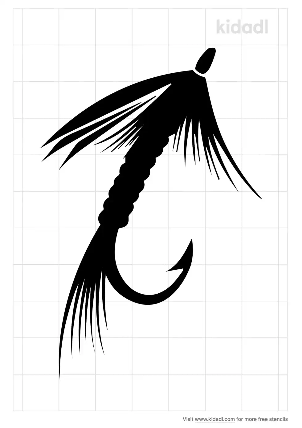 Fishing Fly Stencil