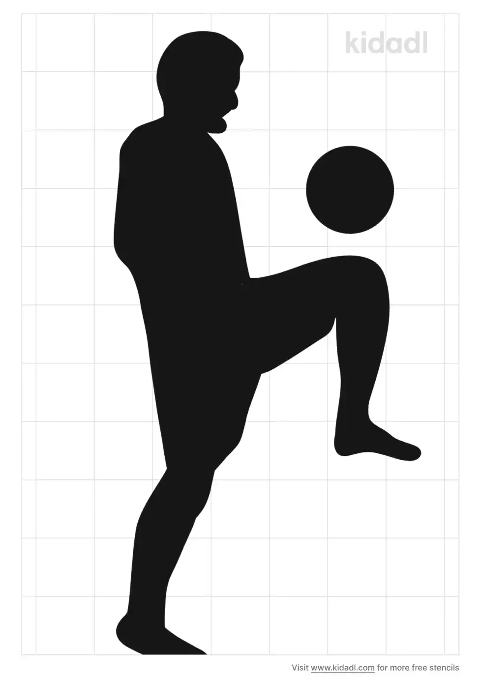Football Player Stencil