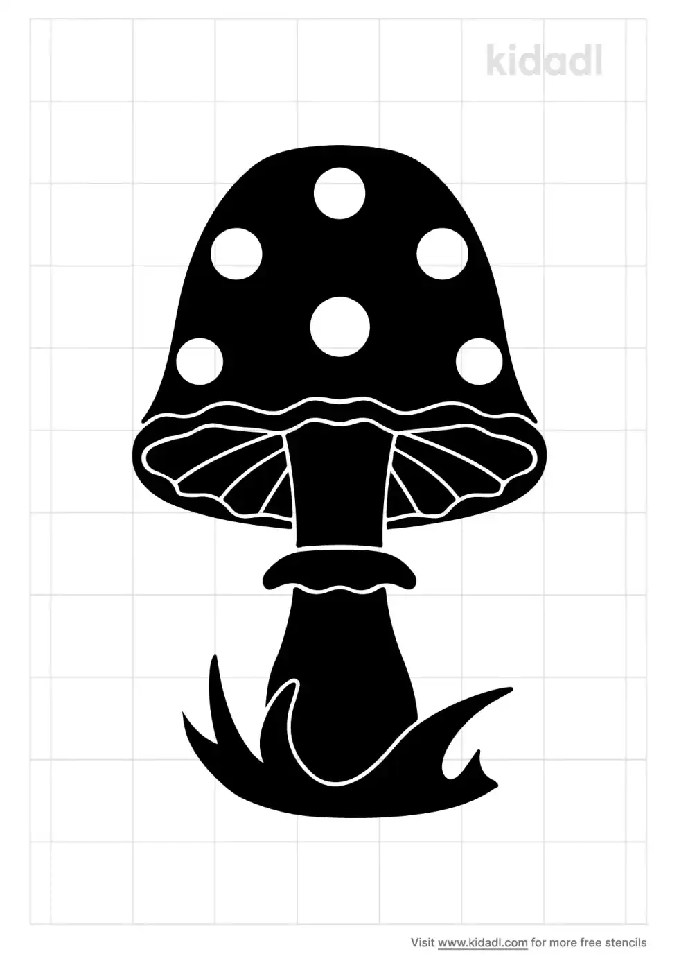 Forest Mushroom Stencil