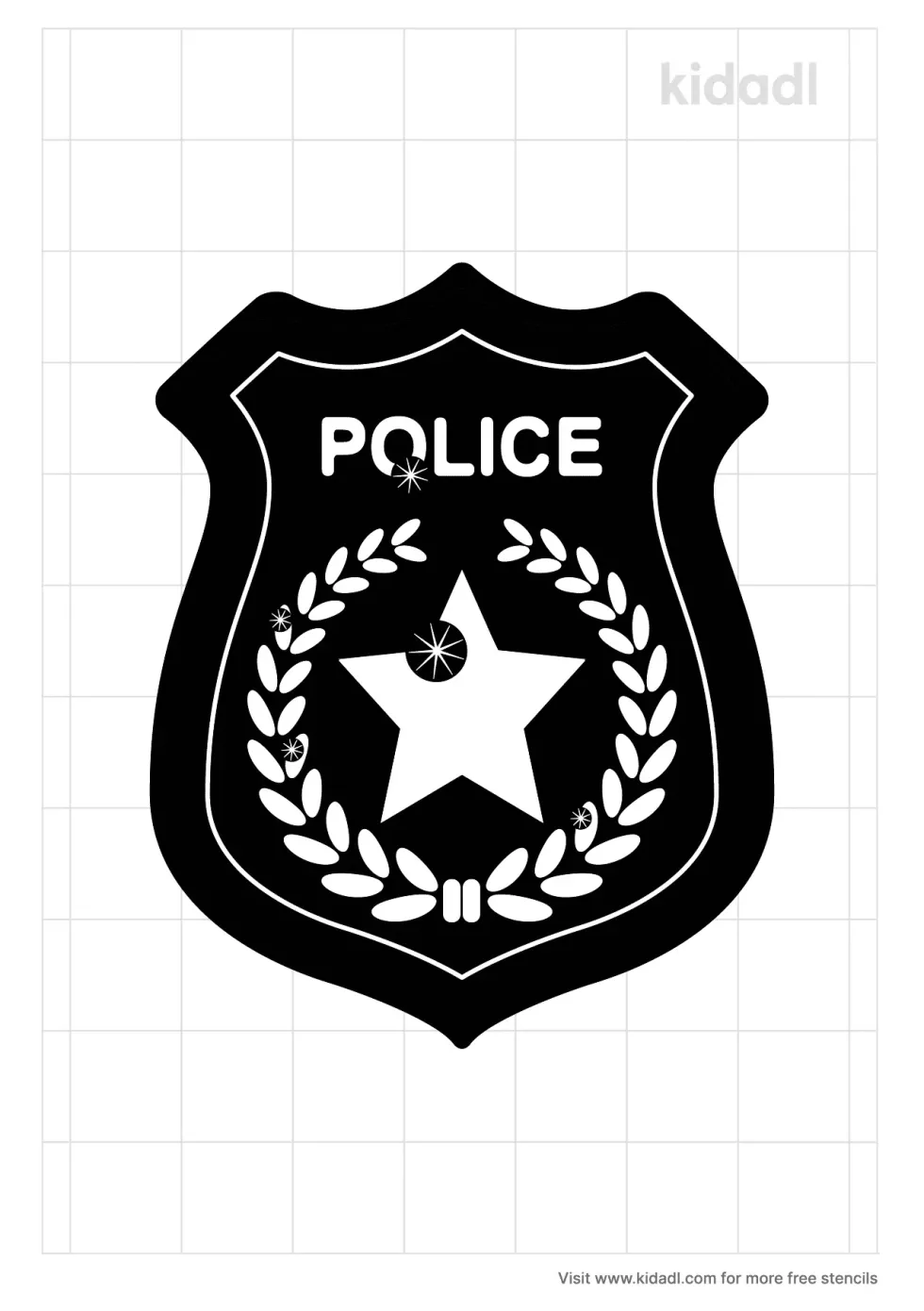 Florida Police Badge Stencil