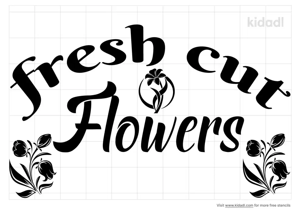 Fresh Cut Flower Stencil