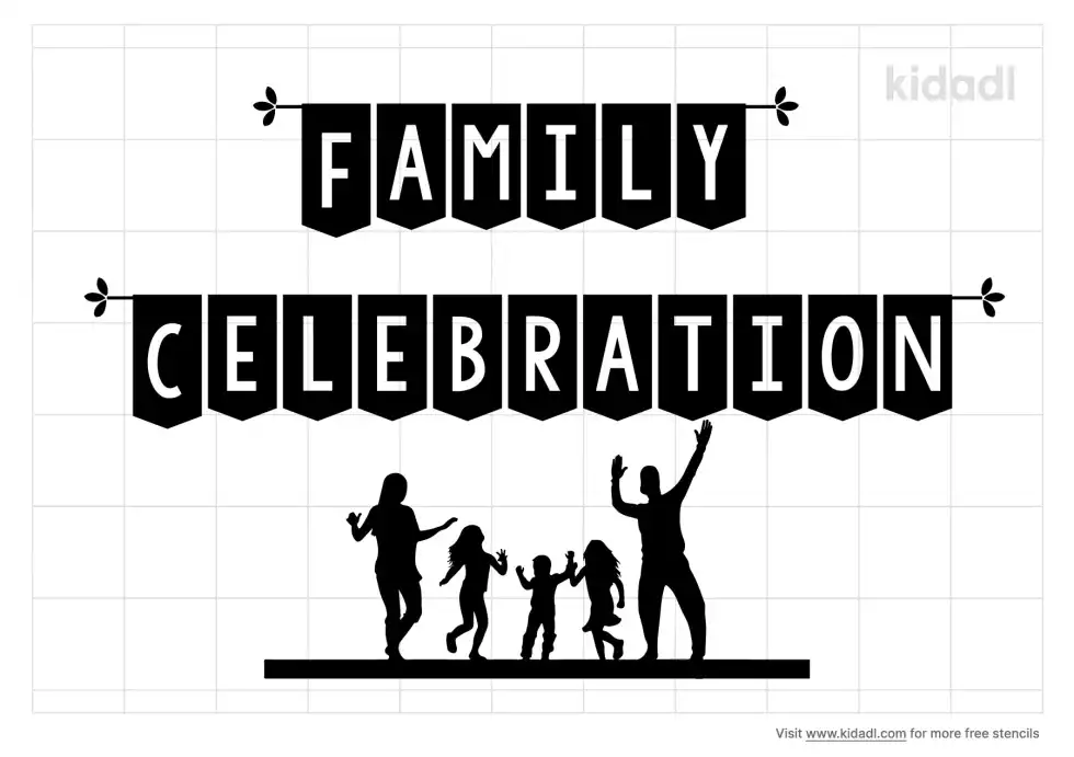 Family Celebration Stencil