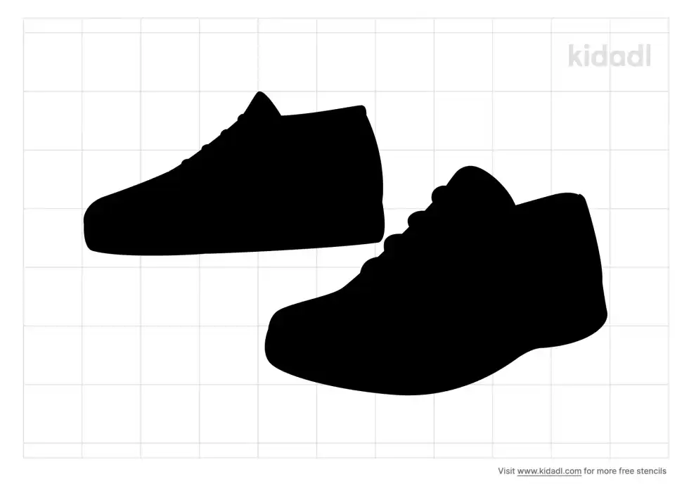 Boy Pair Of Shoes Stencil