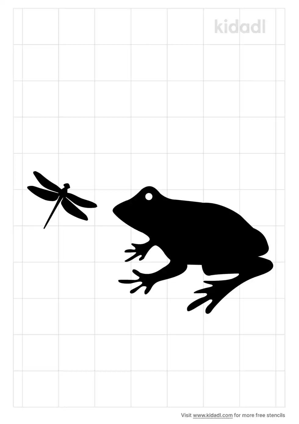 Frog With Flies Stencil