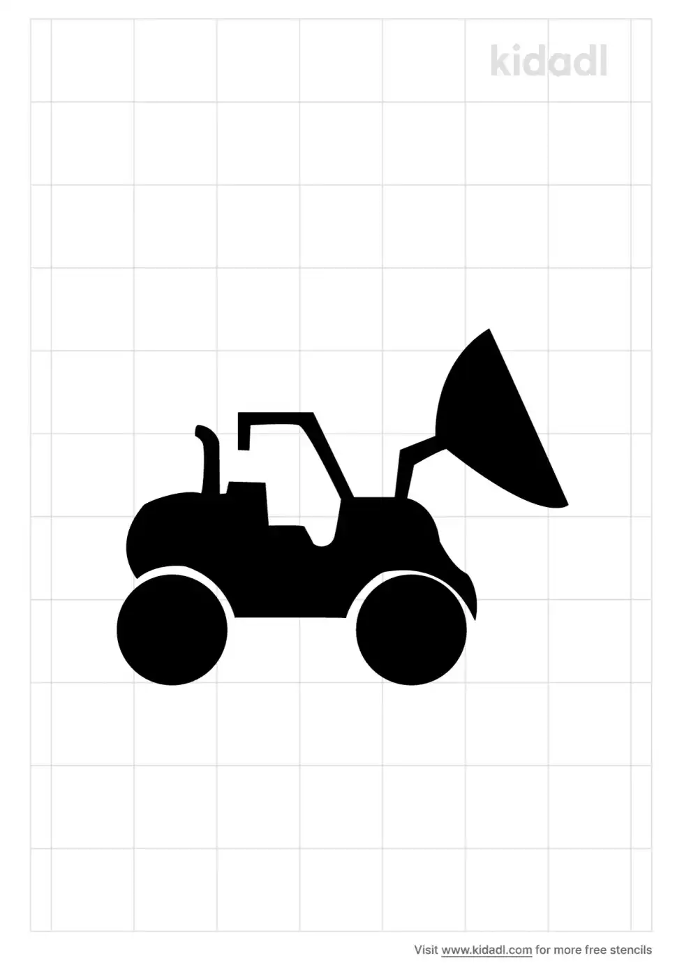 Front End Loader Stencil