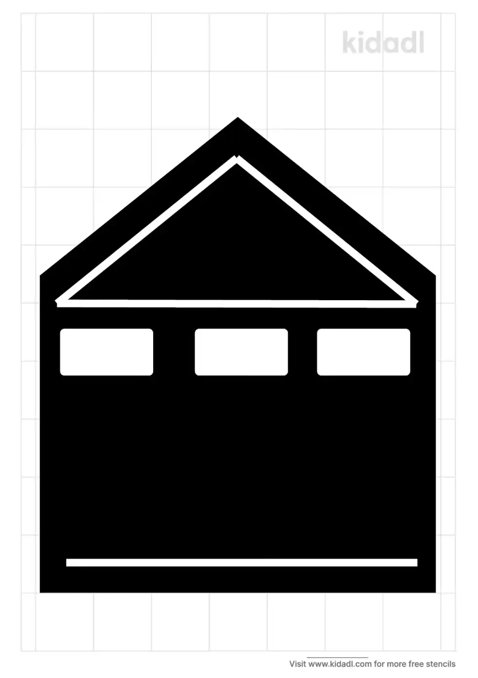 Garage Window Stencil