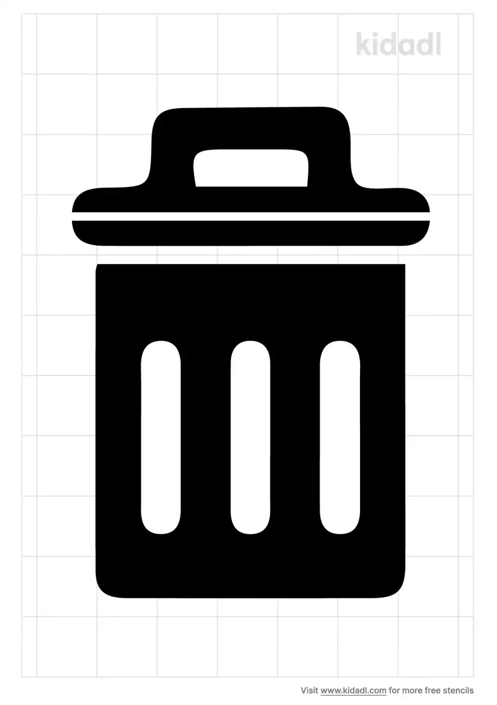 Garbage Can Stencil