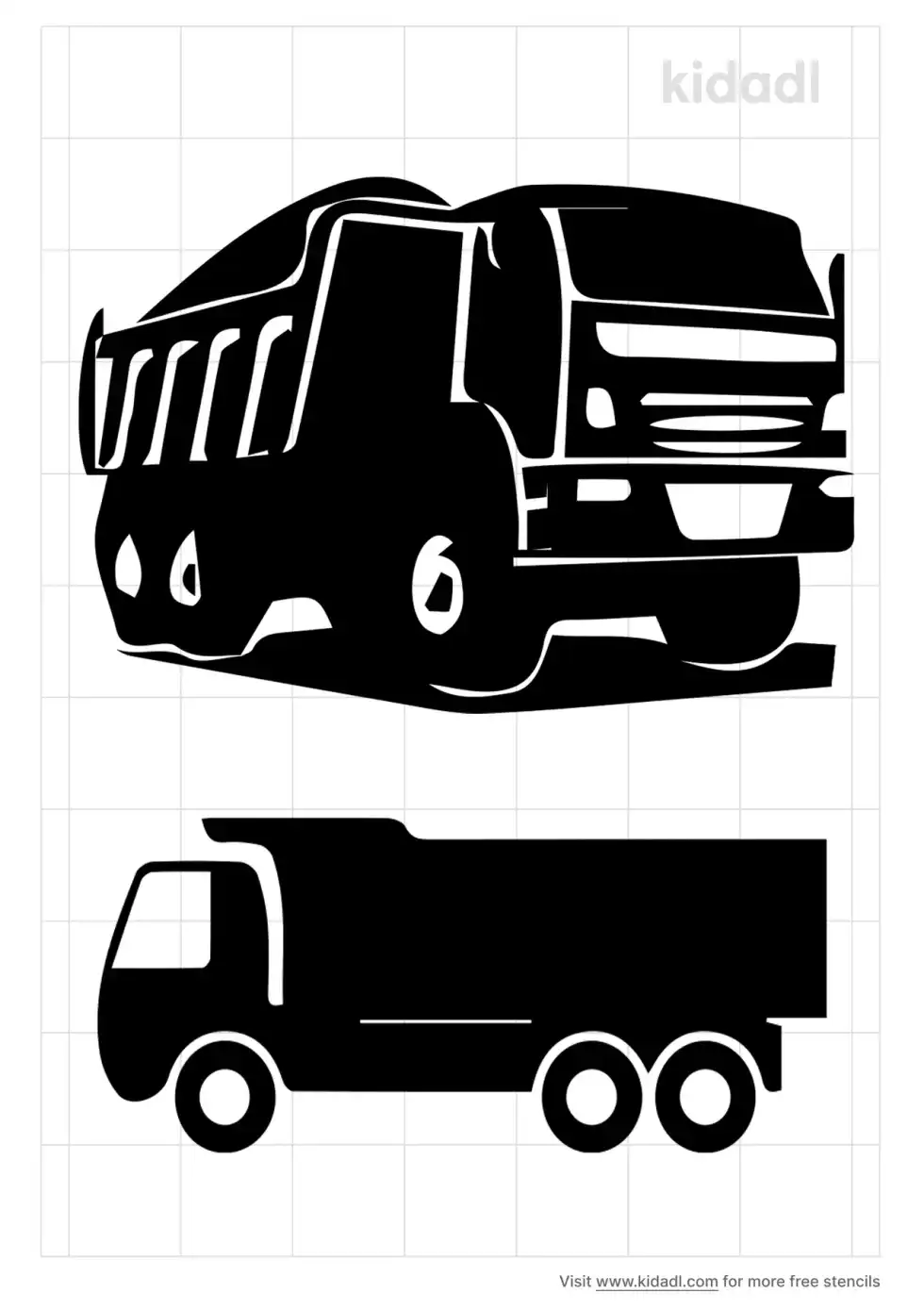 Garbage Truck Stencil