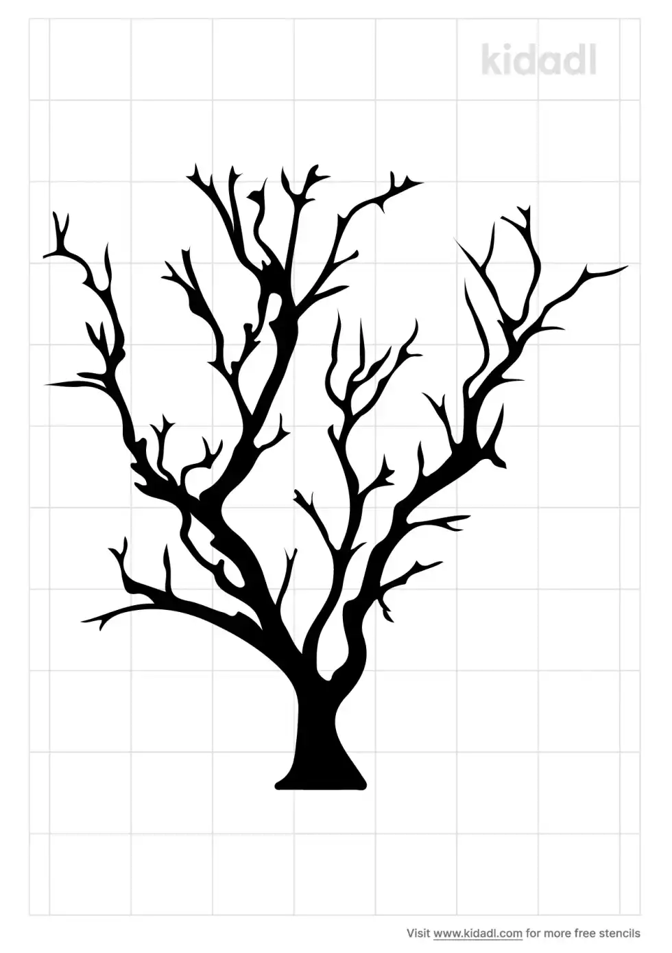 Gnarled Tree Stencil