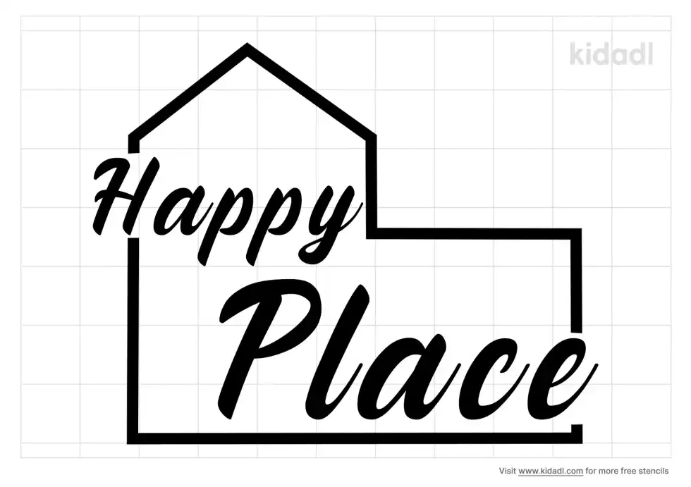 Happy Place Stencil