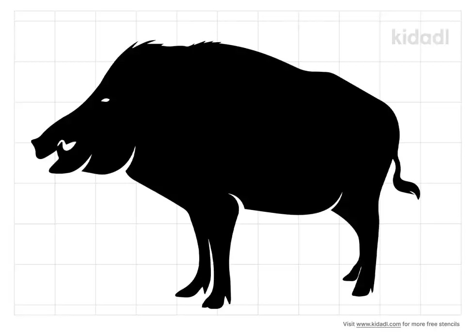 Hawaiian Boar Stencil