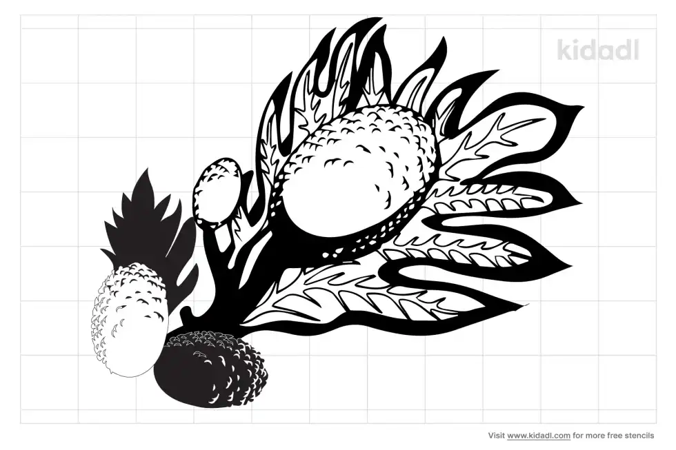Hawaiian Breadfruit Stencil