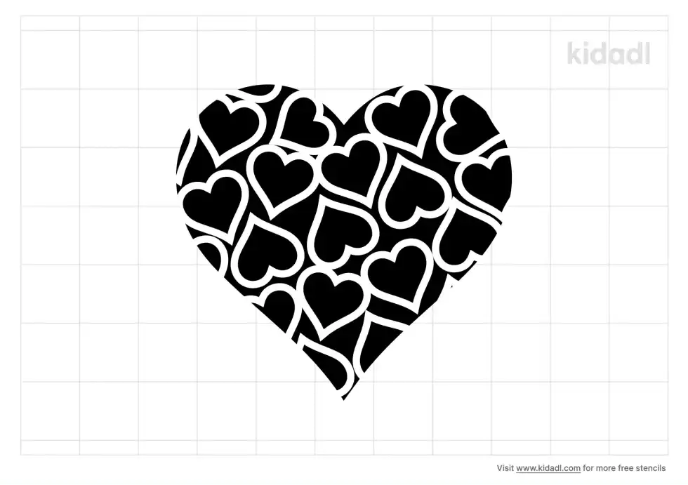 Country Heart Wedding Stencil