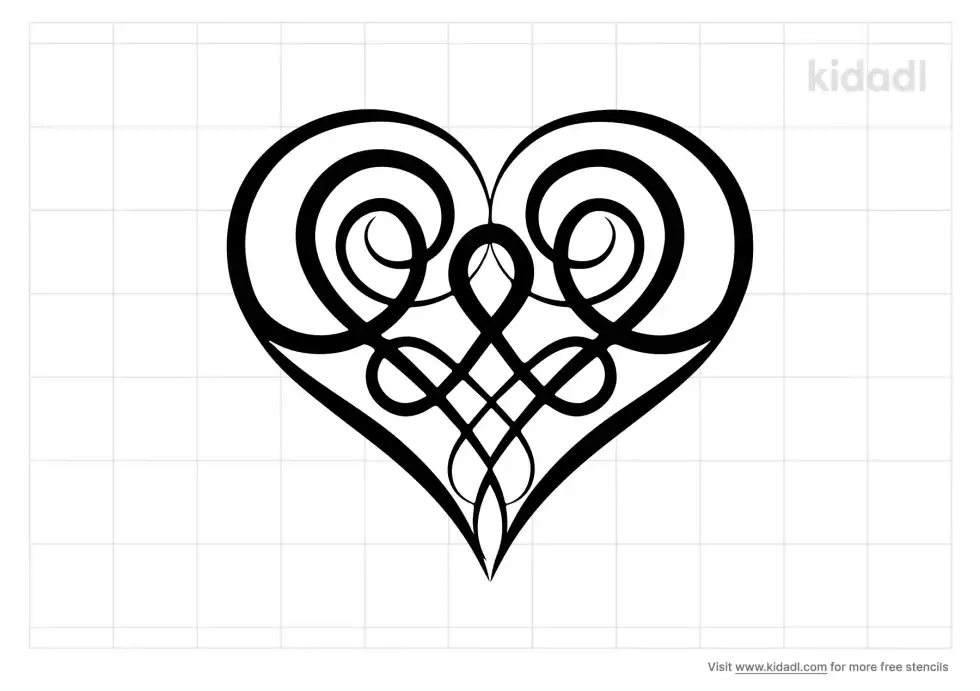 Celtic Heart Knot Stencil