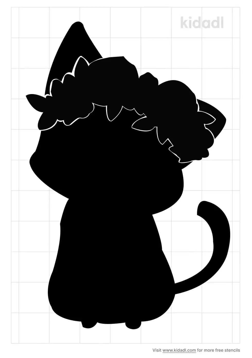 Flower Cat Stencil